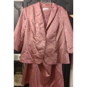Women's 16W Alfred Angelo Sugar Plum Pink Sequin 3 Piece Skirt Set